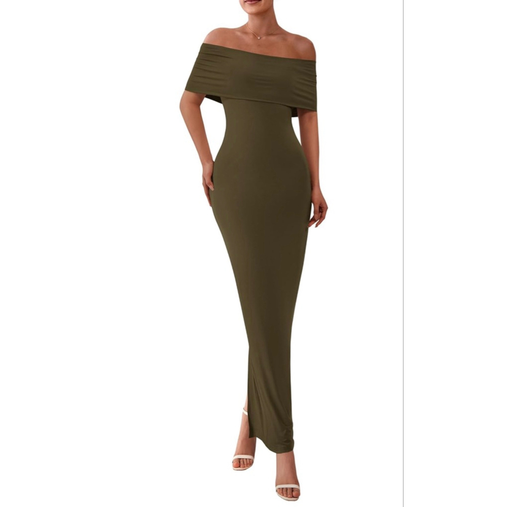 NEW Off The Shoulder Formal Elegant Cocktail Wedding Maxi Dress XL